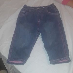 Pink fleece lined jeans